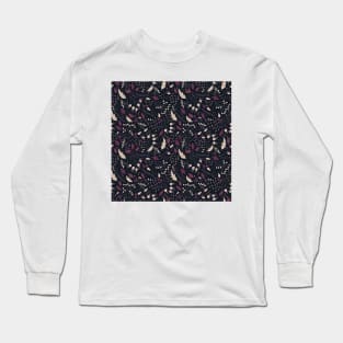 Retro pattern with autumn plants Long Sleeve T-Shirt